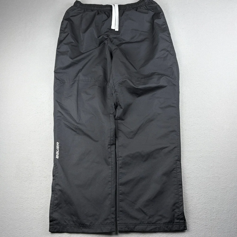 Bauer Team Hockey Warm Up Pants Black Men's Large Zip Ankles